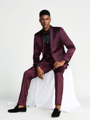 Traje para hombre satinado.