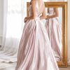 Vestido elegante rosado metalizado CR850. - Imagen 2
