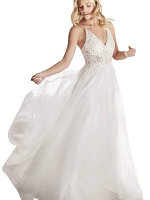 Vestido de novia linea A KC897W.