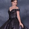 Vestido de quince negro multicolor Rf.1554 - Imagen 3