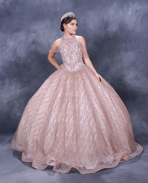 Vestido princesa oro rosa Ref. LK148