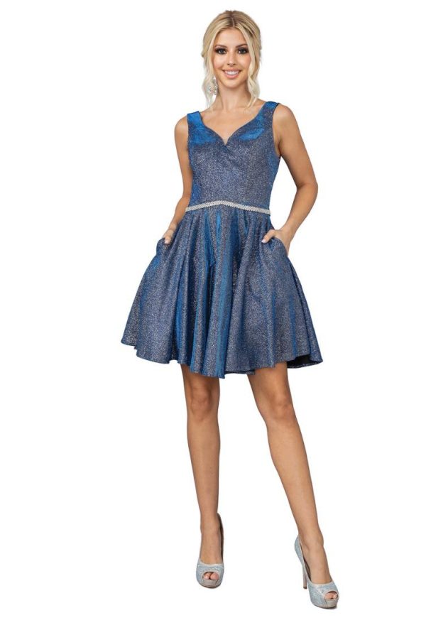 Vestido corto de quince DQ3142.