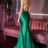 Vestido sirena satinado Rf. CH236 - Imagen 3