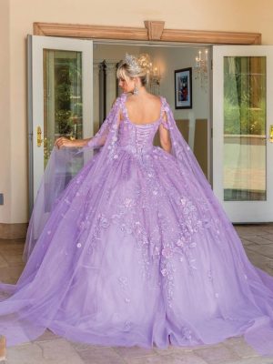 Vestido de quince con capa Ref.1664