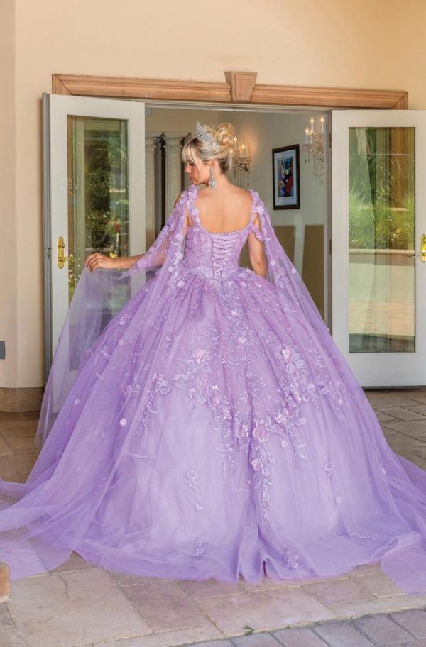 Vestido de quince con capa Ref.1664