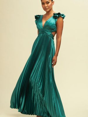 Vestido de fiesta plisado LD9322 en alquiler