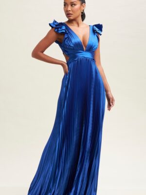Vestido de fiesta plisado LD9322 en alquiler