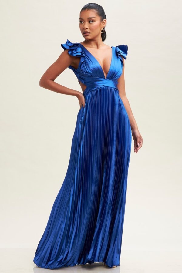 Vestido de fiesta plisado LD9322 en alquiler