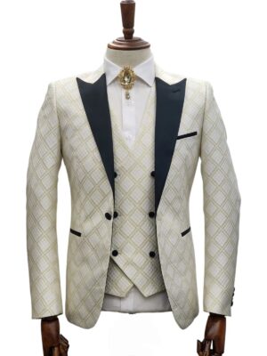 TRAJE PARA HOMBRE GT1PA+V-A1265 BLANCO/ORO