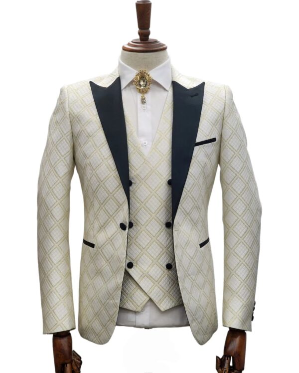 TRAJE PARA HOMBRE GT1PA+V-A1265 BLANCO/ORO