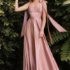 Vestido largo satinado Rf. 7490 - Imagen 3