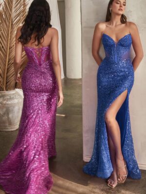 Espectacular y lujoso vestido Rf. CD0227