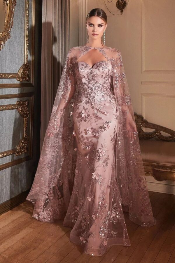 VESTIDO AJUSTADO SIN TIRANTES CON CAPA DE ENCAJE J834