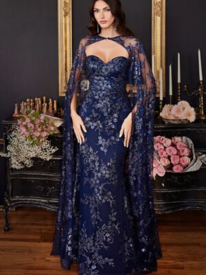VESTIDO AJUSTADO SIN TIRANTES CON CAPA DE ENCAJE J834