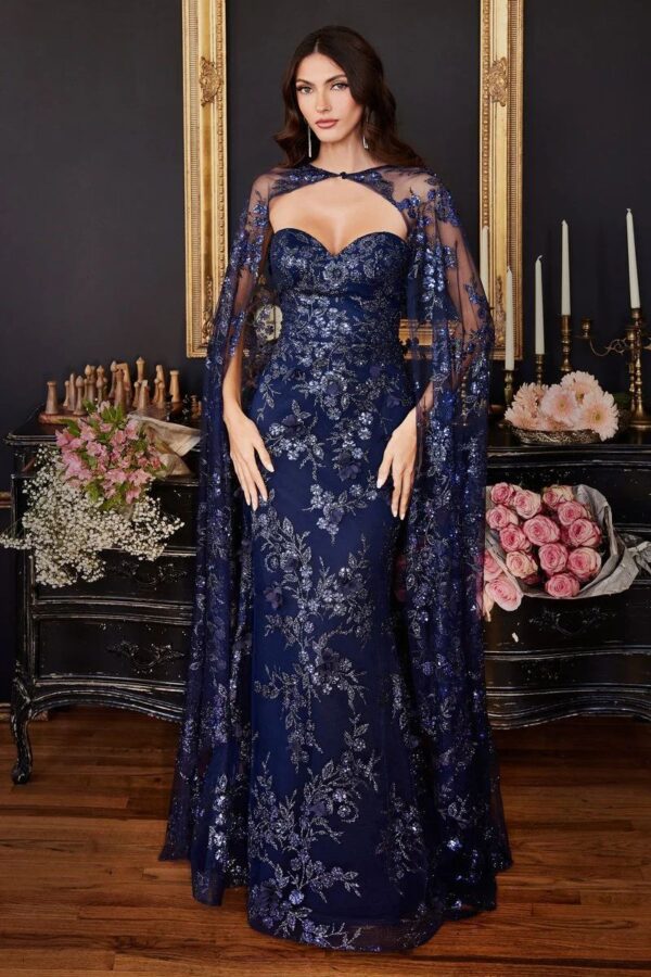 VESTIDO AJUSTADO SIN TIRANTES CON CAPA DE ENCAJE J834