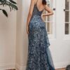 VESTIDO AJUSTADO Y CON VUELO CON ESTAMPADO DE BRILLO J847 - Imagen 2