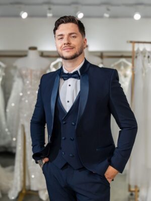 Traje de Novio Azul Marino
