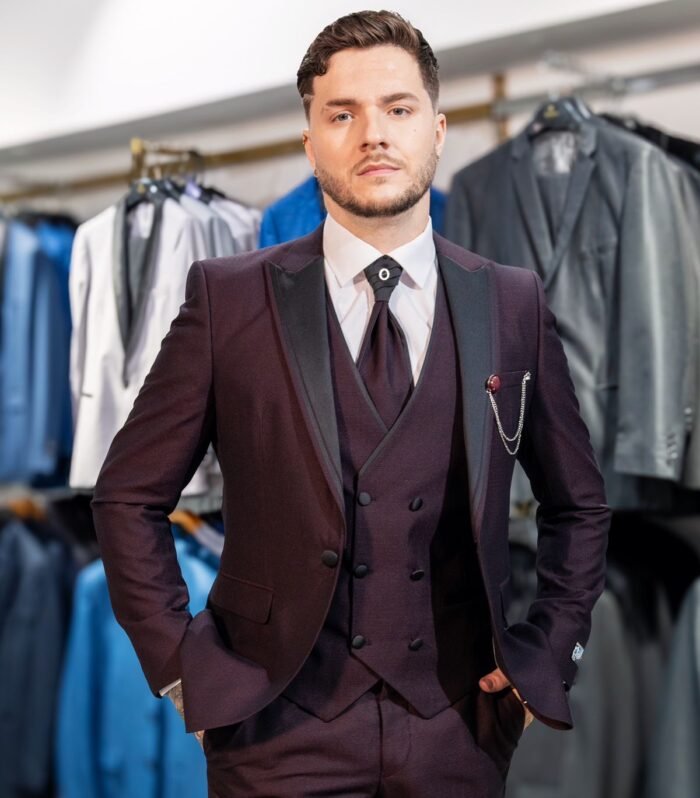 Traje de Gala Borgoña y Black